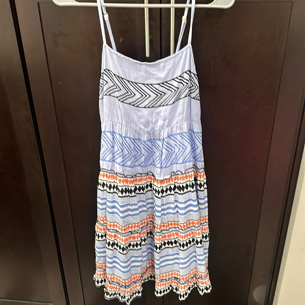 THML Anthropologie Embroidered Boho Sundress Shift Dress Medium